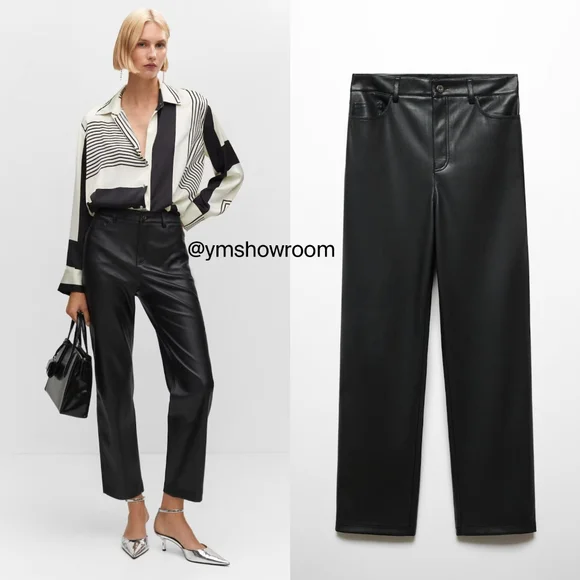 🔥Last 2🔥MANGO Faux leather pants - Picture 4 of 13